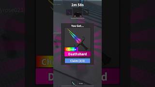 Trading Swirly gun for Logchopper and Flowerwood knife and Chroma Deathshard in Roblox Mm2 [upl. by Faun538]