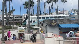 Metrolink 665 arriving and departing San Clemente Pier station in San Clemente CA [upl. by Nerte]