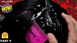 Satisfying Hair lice Cutting With Pink Comb  Asmr Sounds  Part 9 [upl. by Anirbak]