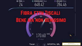 46  Recensione fibra FTTH di Tiscali BENE MA NON BENISSIMO [upl. by Dino]