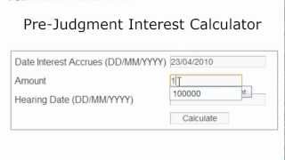 How to use our PreJudgement Interest Calculator [upl. by Truk667]