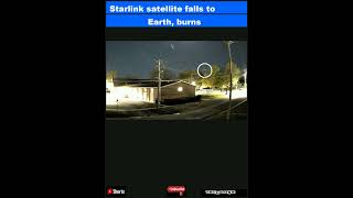 Starlink satellite falls to Earth burns up as stunning fireball over US videoShorts [upl. by Sirad]