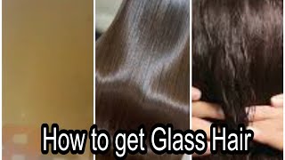 How to achieve glass hair at home  benefits of glass hair  Hair care for healthy and shiny hair [upl. by Kajdan442]