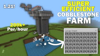 Super EASY EFFICIENT and Fully AUTOMATIC Cobblestone Farm 121 Minecraft  Bedrock [upl. by Valentine]