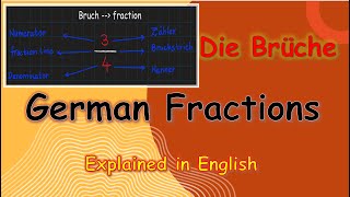 German Fractions  Die Brüche oder Anteile [upl. by Liemaj676]