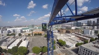 Day as a tower crane operator in Los Angeles CA [upl. by Airemahs152]