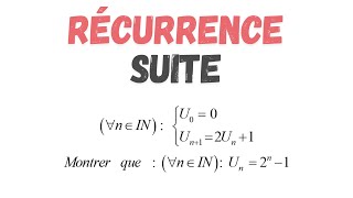 Suites  Démonstration par récurrence  suites récurrentes [upl. by Diamante]