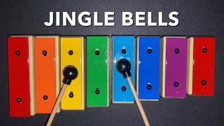 JINGLE BELLS  Christmas Song Video  Lyrics  Instrumental Music  How to Play on Xylophone 🎼🎵🎶 [upl. by Trabue708]