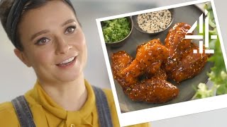 Gizzi Erskine’s Korean Fried Chicken  Celeb Dishes [upl. by Jaclin563]