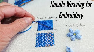 Needle Weaving A Most Beautiful Embroidery Technique [upl. by Htrowslle]