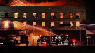 Fire destroys historic Glendive hotel [upl. by Anawad]