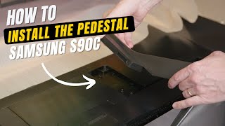 How To Install The Stand On The Samsung S90C Series QD OLED [upl. by Eniretac491]