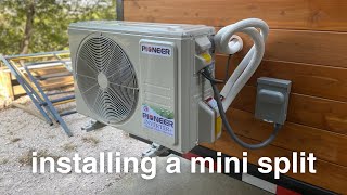 Installing a DIY mini split in my tiny house  Air conditioning at last [upl. by Tterb]