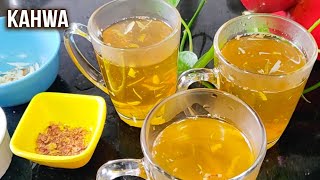 Kahwa Recipe  How To Make Kahwa Tea  Flavoured Tea Recipes  Kashmiri Kahwa  Varun [upl. by Hedvig5]