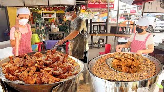 Sold out 300 Kilos Fried Chicken Per Day in 3 Hours In Giant Iron Pans  Thai Street Food [upl. by Alakim505]