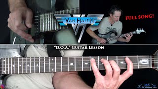 Van Halen  DOA Guitar Lesson FULL SONG [upl. by Leesa]