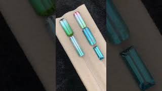 Natural Faceted bicolour amp blue tourmaline lot Weight 1424 carats Dimensions 1757 to 1129mm [upl. by Townie46]