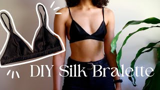 DIY Silk Bralette  Step by Step Tutorial  Pattern Included [upl. by Devi351]