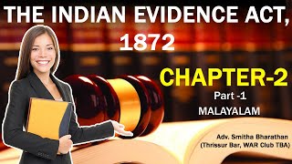 Indian Evidence Act 1872  Chapter II  Relevency of Facts Sec 555  Malayalam [upl. by Slavic]