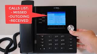 Mitel 6920 Handset  Call History Lists  Missed Outgoing Received [upl. by Asek]