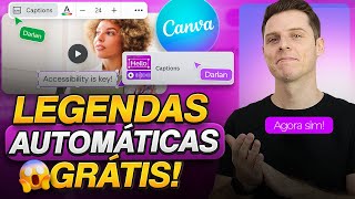 Legendas AUTOMÁTICAS no Canva Como gerar legendas para seus vídeos [upl. by Enillebyam81]