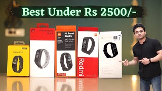 Top 5 Smart Fitness Bands Under Rs 2500  Which One is Best 🧐 [upl. by Atisor]