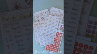 adesivos sticker planner papelaria bulletjournal agenda scrapbook natal colagem [upl. by Ordisi]