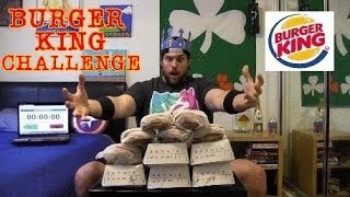 The Burger King Challenge  11 Burgers  6370 Calories [upl. by Meridith]