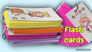 DIY Kawaii Flash CardsBack To School Craft Ideas📚✏️📆📖طريقة صنع البطاقات التعليمية [upl. by Dilks627]