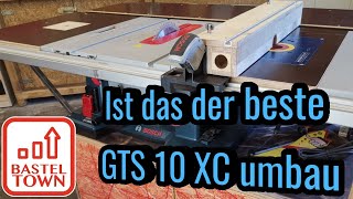 Bosch GTS 10 XC  TischKreissägen Unterschrank  Erweiterung der Schnittfläche  Bastel Town [upl. by Larrad]