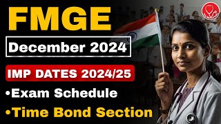 📢 FMGE DECEMBER 2024 🔥 IMPORTANT DATES amp EXAM SCHEDULE FEE amp TIME BOND fmge fmge2024 fmgeexam [upl. by Adnolat369]