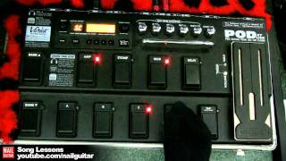 POD XT Live Presets Demo  Line 6 Multi Effects FX Electric Guitar Sounds U2 Queen Van Halen [upl. by Cristiano883]