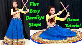 Dandiya dance steps  Basic Dandiya tutorial for beginners  Learn 5 easy dandiya steps  Ojasyaa [upl. by Ttennej406]