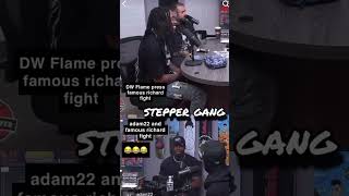 Adam22 and DW Flame and famous richard fight adam22 dwflame famousrichard funny hoodfamous LA [upl. by Nairred382]