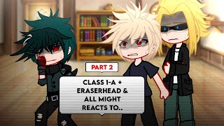 “Class 1A  Eraserhead amp All Might reacts to Villain Deku”  Hero Deku Au Part 22 Gacha Reaction [upl. by Annasoh948]