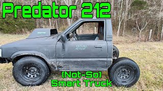 Predator NotSo Smart Truck a shortened Mazda B2200 powered by 65 hp 212 harbor freight engine [upl. by Titus]