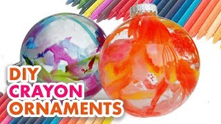 How to make easy crayon ornaments [upl. by Hyams]