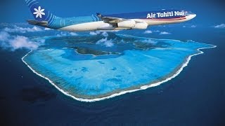 FLYING TIARE  Tahiti with a GoPro  Air Tahiti Nui [upl. by Orna757]