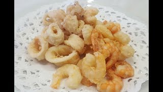 FRITTURA DI CALAMARI E GAMBERI⭐RITA CHEF  Asciutta e croccante [upl. by Mayeda]