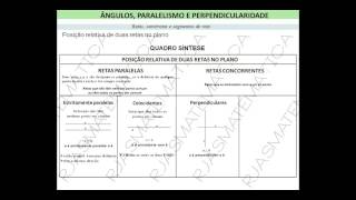 ANGULOS PARALELISMO E PERPENDICULARIDADE AMOSTRA 2 [upl. by Ibson273]