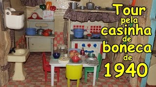 💖TOUR PELA CASINHA DE BONECAS FEITA EM 1940 [upl. by Aamsa573]