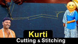 Fancy Neck Chudithar Design Stitching Tips for Beginners Detailly Explained in Tamil  Tailor Bro [upl. by Asilram]