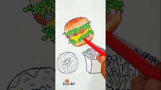 Reverse your food 🍔😋 trending shorts drawing burger reverse food [upl. by Alleyne]