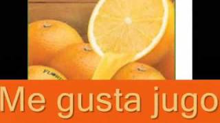 Jugo de naranja  Spanish food vocabulary song [upl. by Refitsirhc]