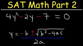 Solving Quadratic Equations By Factoring  SAT Math Part 2 [upl. by Eibreh]