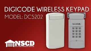 DigiCode DC5202 Wireless Keypad Stanley Garage Door Opener [upl. by Nevad]