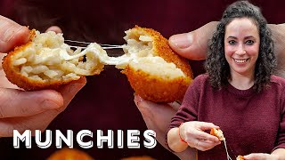 Fried Cheesy Rice Balls with Farideh  The Cooking Show [upl. by Ennair]