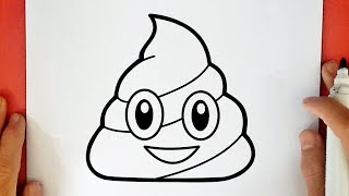 HOW TO DRAW A POOP EMOJI [upl. by Jump]