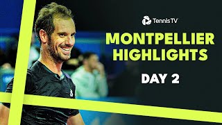 Shapovalov Plays Gaston Gasquet Pouille amp Cazaux In Action  Montpellier 2024 Highlights Day 2 [upl. by Adhern]