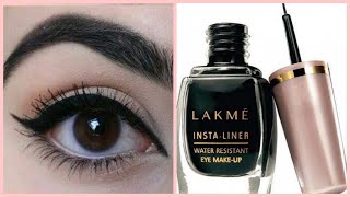 How to apply eyeliner in 6 Different and Easy style with Lakme Insta Eyeliner [upl. by Sosthena948]